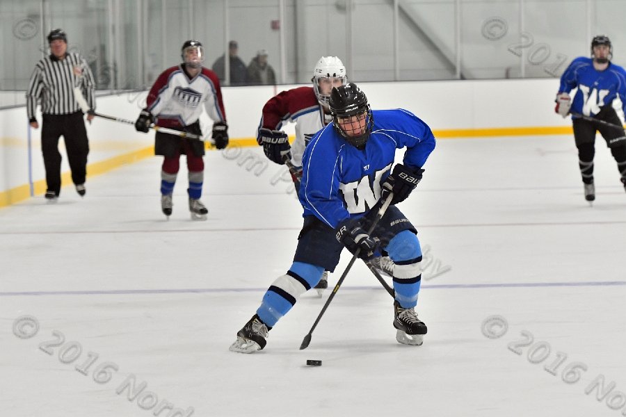 Wheaton College Men\'s Ice Hockey vs Middlesex Community College. - Photo By: KEITH NORDSTROM